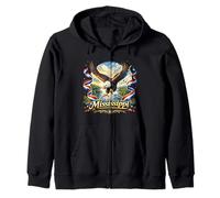 Mississippi River Flight Eagle Southern Zip Hoodie