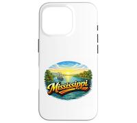 Mississippi River Steamboat Sunset Landscape Case for iPhone 16 Pro