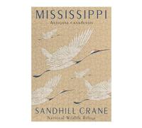 Mississippi Sandhill Crane Classic Jigsaw Puzzle for Adults, 300 PCS