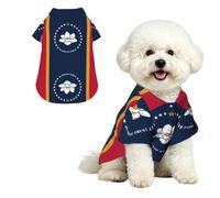 Mississippi State Flag Breathable Hawaiian Dog Shirt Summer Button Up Top for Small Medium Dogs L