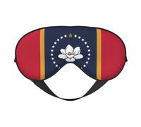 Mississippi State Flag Comfortable Sleeping Aid Soft Eye Mask Adjustable Blackout Cover Reversible Night Rest