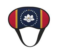 Mississippi State Flag Elastic Band Eye Mask for Sleeping, Blackout Sleep Mask Block Light, Comfortable Travel Nap
