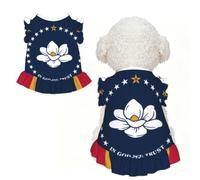 Mississippi State Flag M Pet Apparel for Small Dogs-Cute Summer Outfit for Puppy, Soft Breathable Pet Clothes for Cat
