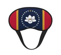 Mississippi State Flag Print Adults Soft Washable Eye Mask for Light Blocking Nap Face Sleeping Travel Cover