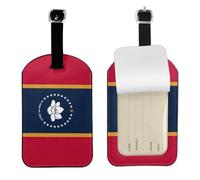 Mississippi State Flag Print Bag Tags Stylish Luggage Tag 4.3 x 2.76 Inch Essential Travel Accessory Suitcases