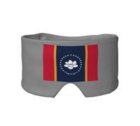 Mississippi State Flag Print Eye and Ear Muffs Soft Blackout Blocking Sleeping for Adults Kids Travel Nap Aid