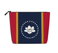Mississippi State Flag Print Lightweight Makeup Bag Women Daily Travel Weekend Getaways Toiletry Cosmetic Pouch