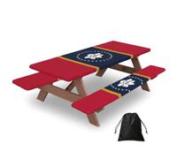 Mississippi State Flag Print Picnic Table Bench Cover Outdoor Waterproof Protector For Summer Camping