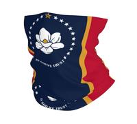 Mississippi State Flag Print Ski Face Cover Cold Weather Scarf For Men Women, Neck Warmer Gaiter For Skiing Running