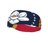 Mississippi State Flag Print Style Functionality Sports Sweatband For Men Women Stretchy Breathable Headband