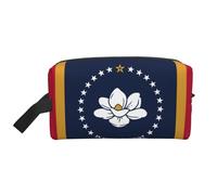 Mississippi State Flag Print Toiletry Bag for Men Travel Toiletry Bag, Spacious Capacity Cosmetic Bag for Women
