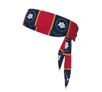 Mississippi State Flag Print Unisex Sport Tie Back Headband Hair Band,Ninja Headbands Sweatbands for Running