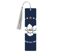 Mississippi State Flag Print Wooden Bookmark - Cute Book Mark with Gray Tassel, for Book Lovers Teacher Classroom Gift