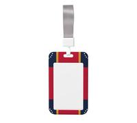 Mississippi State Flag Printed Card Badge Holder with Neck Strap, Vertical Cards Holder Anti-Scratch and Easy-Scan, for Office, School