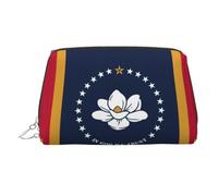 Mississippi State Flag Printed Makeup Bag, Large Capacity Travel Toiletry Pouch with Internal Pockets for Daily Use