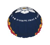 Mississippi State Flag Printed shower cap, reusable, double-layered design, suitable for women to wrap their hair, wash their face, and apply face masks.