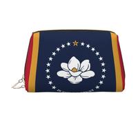 Mississippi State Flag Printed Zippered Toiletry Bag, Wide Open Storage Case for Personal Care Items and Cosmetics