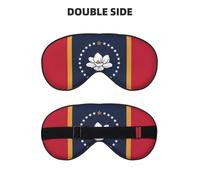 Mississippi State Flag Reversible Eye Mask Double Sided Blackout Mask Adjustable Soft Sleep Travel Nap Cover
