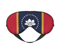 Mississippi State Flag Sleep Mask,100% Natural Mulberry Silk Eye Mask with, Ultra-Soft Eye Covers for Sleeping, Travel, Nap