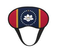 Mississippi State Flag Sleep Mask,Blackout Eye Mask Adjustable Eye Cups,Sleeping Mask for Light Sleepers, Travelers