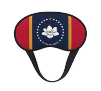 Mississippi State Flag Sleep Mask,Blackout Eye Mask Adjustable Eye Cups,Sleeping Mask for Light Sleepers, Travelers