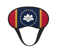 Mississippi State Flag Sleep Mask, Soft and Breathable Eye Mask, Elastic Band Design Suitable for Travel and Camping.