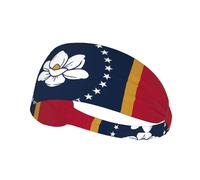 Mississippi State FlagPrinted headband, unisex, suitable for daily face washing, makeup application, yoga, and exercise.