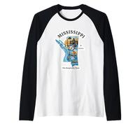 Mississippi The Hospitality State Pride Southern Charm Raglan Baseball Tee