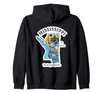 Mississippi The Hospitality State Pride Southern Charm Zip Hoodie