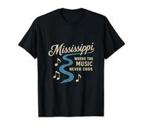 Mississippi Where the Music Never Ends Pride T-Shirt