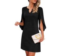 MISSJOY Fall Shift Dresses for Women Wedding Guest Dress Black X-Large