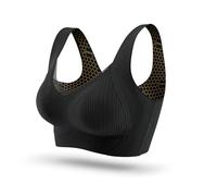 Misslim Bra in Black - Large - Supportive & Comfortable - Slimming Power Shapewear Provides Lift - Hexaslim Technology - Smart Compression - Teardrop Cups - Improve Posture - No Wires Seamless Design