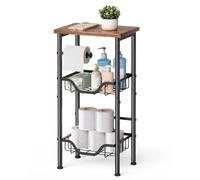 MISSLO Toilet Roll Holder Stand with Storage for 4-9 Rolls Free Standing