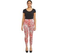 Missloved Ladies Womens Orange Paisley Floral Flower Printed Stretchy Leggings UK Sizes 8-26