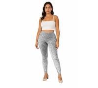 Missloved Women’s Soft Crushed Velvet Leggings - Stretch Polyester, Elasticated Waist, Multiple Colours, UK Sizes 8-20 (3XL, Silver Grey)