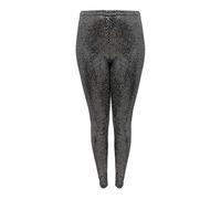 Missloved Womens Sparkly Sequin Lurex Leggings - Metallic Glittery High Waist Stretch Pants - Perfect for Party, Night Out or Casual Wear UK 8 - 24 (22-24) Silver