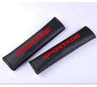 MISSLYY 2 Pcs Car Seat Belt Pad Cover for Kia Sportage All Models, Shoulder Comfort Soft Seat Belt Cover Protector with Emblem Car Styling Accessories