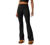 MISSMAO Flare Trousers Women Bootcut Yoga Pants High Waist Tummy Control Long Bootcut Casual Workout Yoga Trousers Gym Leggings,Black,S