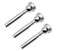 Missmore 3C 5C 7C Set Trumpet Mouthpiece Silver Plated - Professional Brass Instrument Accessory for Beginner, Intermediate & Advanced Players - Trumpet Mouthpiece Kit (357C Set)