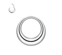 MissNity 16G Moon Septum Rings 316l Surgical Stainless Steel, 16 Gauge Hinged Clicker Hoop for Daith and Earlobe Earrings Piercings Jewelry, 10mm