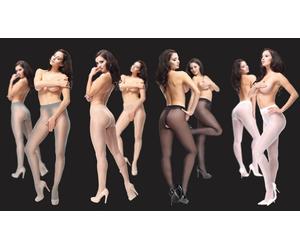missO 40 DENIER OPEN CROTCH TIGHTS IN 3 SHADES AND 3 SIZES P102 FREEPOST