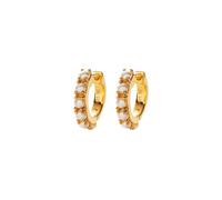 Missoma Gemstone 18ct Recycled Gold Vermeil Hoop Earrings - One Size