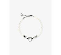 Missoma Harris Reed x Missoma In Good Hands Silver-Plated, Pearl and Onyx Beaded Bracelet Silver M