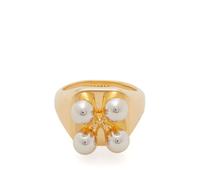 Missoma Women's Atomic Petals Spinning Signet Ring Gold/Silver