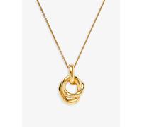 Missoma Womens Gold Molten Twisted Double 18ct Yellow Gold-plated Brass Pendant Necklace