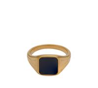 Missoma Women's x Lucy Williams Black Spinel Gemstone Signet Ring Gold/Black N