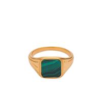 Missoma Women's x Lucy Williams Malachite Signet Ring Gold/Green