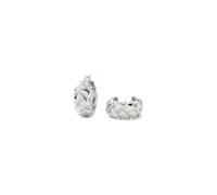 Missoma X Lucy Williams Waffle Mini Rhodium-plated Hoop Earrings - Silver - One Size