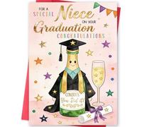 Missonemi Graduation Card for Niece, Special Niece Graduation Card, Congrats Grad Card for Her, Cute Graduation Greeting Card for High School College Graduate, Congratulations Card for Girl