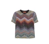 Missoni chevron embellished T-shirt - Orange S-L